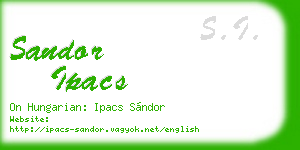sandor ipacs business card