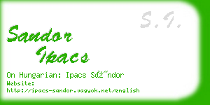 sandor ipacs business card